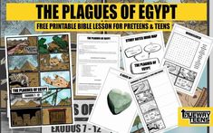 the plagues of egypt printable bible lesson for children and teens, including an activity book