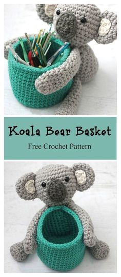 crochet koala basket buddy free pattern