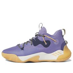 adidas Harden Stepback 3 'Light Purple Black' GY8636 (SNKR/Low Top/Non-Slip/Basketball/James Harden) Sporty Fade-resistant Basketball Shoes, Athleisure Basketball Shoes With Boost Midsole, Athleisure Mid-top Basketball Shoes For Sports, Athleisure Mid-top Basketball Shoes, Adidas Low-top Basketball Shoes For Sports, Mid-top Basketball Shoes For Sports, Fade-resistant Basketball Shoes For Sports, Sporty Basketball Shoes For Training Season, Adidas Mid-top Basketball Shoes With Logo