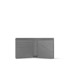 LOUIS VUITTON® - Multiple Wallet - Anthracite Grey Louis Vuitton Official, Calf Leather, Slots, Louis Vuitton, Monogram, Wallet, Grey, Leather, Pattern