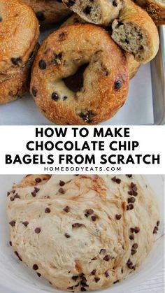 how to make chocolate chip bagels from scratch