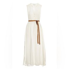 Eberjey Summer Of Love Dress Off White-Ivory Lightweight Organic Fabric Relaxed Fit Maxi Ankle Length Mandarin Collar Unlined Simple . Elegant. Timeless From Eberjey's Summer Of Love Cover Up Collection, The Russel Sleeveless Maxi Dress Is Long And Flowing In Whisper-Soft Sheer Guaze And Ties At The Waist With A Contrasting Genuine Leather Strip Belt. A Fresh, Feminine Look Over Any Swimsuit. Fabric: 70% Bamboo, 30% Cotton Care: Hand Wash. Imported. Msrp $169 S/M Measurements 19” Flat Lay Pit To Chic White Linen Maxi Dress, Chic Neutral Maxi Dress For Daywear, Elegant Linen Dress For Daytime, Chic Cream Maxi Dress For Daytime, Elegant Daytime Linen Dress, Elegant Linen Daytime Dress, Elegant Neutral Beach Dress, Elegant White Daytime Dress, White Summer Midi Dress For Daywear