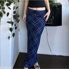 Amazingly Cute And Trendy Navy Blue And White Plaid Mesh Skirt. Stretchy And Comfy Elastic Waistband. Cute Little Tie Front Detailing. Double Layered Mesh So It’s Not See Through. Such A Sweet And Flattering Piece To Have In Your Wardrobe. Length 92cm Model Measurements: Xs/S 5’4 Height 25” Waist 34b Bust Bundles Encouraged Message Me Questions! #Skirt #Y2k #Maxi #Urban #Mesh Trendy High Waist Blue Maxi Skirt, Blue Non-stretch Pencil Skirt, Trendy Fitted Blue Maxi Skirt, Blue Non-stretch Mini Skirt, Blue Fitted Casual Maxi Skirt, Trendy Blue Long Skirt, Blue Fitted High Waist Maxi Skirt, Casual Blue Stretch Maxi Skirt, Casual Blue Pencil Skirt