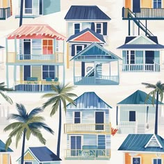 Willoughby Wallpaper - Painted Paper Beach House Bathrooms, Colorful Beach House, Beachy Wallpaper, Coastal Wallpaper, Boat Wallpaper, Navarre Beach, Florida Condos, Charleston Homes, Bay House