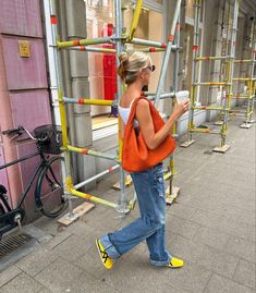 Yellow Trainers Outfit, Onitsuka Outfit Women, Sg Aesthetic, Yellow Tennis Shoes