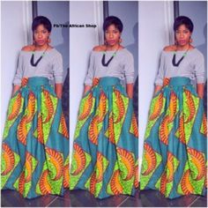 African Print Maxi Skirt.. Some Of The Colors Are Brown, Orange, And A Darker Green. Made And Shipped From Cameroon. Brand New. But Came With No Tags Via Etsy Africa Clothes, African Shop, African Chic, African Print Maxi Skirt, Afrocentric Fashion, Easter Wedding, African Print Skirt, African Skirts, African Styles