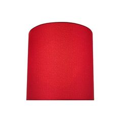 a red lamp shade on a white background