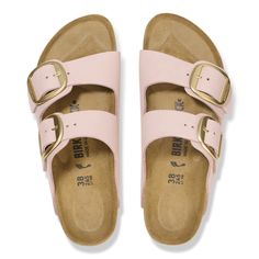 Arizona Big Buckle Nubuck Leather Soft Pink | BIRKENSTOCK Birkenstock Arizona Big Buckle, Fuzzy Heels, Arizona Big Buckle, Womens Casual Boots, Over The Calf Socks, Mens Boots Casual, Waterproof Winter Boots