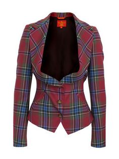 Vivienne Westwood-Tartan couture. Love this! I'd pair it with a pencil skirt & boots! Vivienne Westwood Tartan, Corporate Dresses, Look 80s, Riverside Cottage, Skirts With Boots