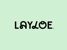 the word layoe is written in black on a light green background with an oval shape