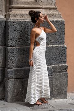 Amara White Halter Glitter Knit Maxi Dress Glitter Crochet, Party Bottoms, Concert Dresses, 12th Tribe, Dresses Date Night, Bridal Tops, Xmas List, Knit Maxi Dress, Top Wedding Dresses