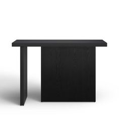 an empty black table on a white background