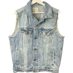 Jean Vest, Faded Denim, Comfy Sweatshirt, Sleeveless Jacket, Edgy Look, Denim Vest, Aeropostale, Fashion Fashion, All Seasons