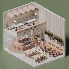 3D Model Coffee Shop 3 PNG - Toffu Co Small Cafe Exterior, Small Cafe Design Layout, Coffee Shop Counter Layout, Tiny Coffee Shop Design, Coffee Shop Plan, Sims Office, Coffee Shop Bar Counter, Coffee Shop Layout, Coffee Cocktail Bar