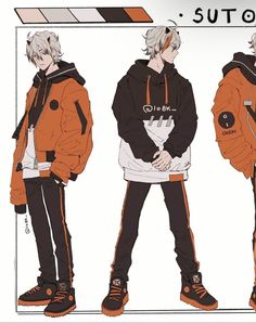 an anime character is standing with his hands in his pockets