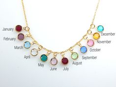 Add a Birthstone Charm to your custom necklace! Charm Necklaces, Birthstone Charms, Add Ons, Custom Necklace, Birthstone, Charm Necklace, Necklaces, Ships, Gold