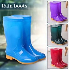 Top Seller for Ladies Women Waterproof Wellies Wellington Rain Boots Garden High Top Gumboots., Womens Shoes Outdoor Ankle Boots For Rainy Season, Ankle-high Rain Boots For Rainy Season, Weatherproof Spring Boots With Round Toe, Spring Weatherproof Boots With Round Toe, Waterproof Rain Boots With Round Toe, Rain Boots For Rainy Season With Round Toe, Waterproof Round Toe Boots For Rainy Season, Waterproof Rain Boots, Casual Ankle Boots For Rainy Season