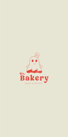 Logo Created for a bakery brand called Boo Bakery. Patisserie Design Logo, Bakery Shop Logo Design, Italian Bakery Logo, Home Bakery Branding, Bakery Logo Design Vintage, Illustrator Logo Ideas, Cake Brand Logo, Korean Bakery Logo, Bake Logo Design