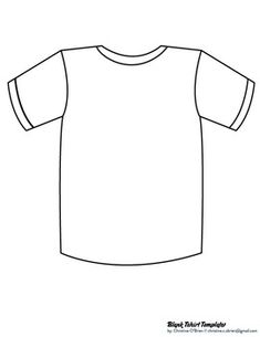 Blank T-Shirt Template Clip Art + PDF by Christine O'Brien Creative Blank Hoodies Template, Blank T Shirt Template, T Shirt Outline, Feedback Template, Black And White Clip Art, T Shirt Clipart, Mickey Mouse Clipart, Mouse Clipart, T Shirt Template