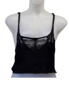 Milau Black Knit Sleeveless Crop Top Sleeveless Crop Top, Knit Crop Top, Knit Crop, Black Knit, Crop Top, Top Blouse, Crop Tops, Knitting, Clothes