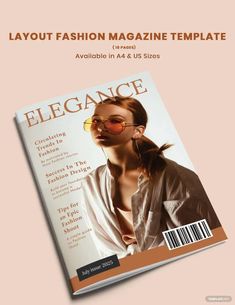 a magazine cover with an image of a woman in sunglasses on the front and back