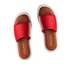 Sleek, stylish and totally sensible our leather slides will be your go-to-summer sandals. Handmade with supple Italian leather in versatile neutrals and bold brights, these will take you from the office to a night out with ease Details: Handmade in Italy Italian leather upper Rubber sole is super flexible Cushioned memory foam insole Wide top strap for easy entry Leather lined Waterproof & stain resistant Whole sizes 36-42 (size up if between sizes) Leather Flat Platform Slippers For Beach, Trendy Leather Platform Slippers For Beach, Trendy Summer Platform Slippers With Leather Footbed, Trendy Leather Platform Slippers With Textured Footbed, Chic Platform Slippers With Leather Footbed, Summer Leather Footbed Slip-on Platform Slippers, Summer Slip-on Platform Slippers With Leather Footbed, Trendy Leather Footbed Sandals With Textured Footbed, Summer Leather Platform Slippers With Textured Footbed