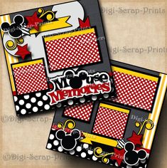 mickey mouse scrapbook cover with the word welcome