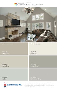 the color scheme for this living room is blue, green and beige with white trim