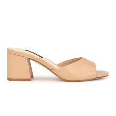 Gagen Slide Sandals Modern Square, Dress Sandals, Out Of Style, Slide Sandals, New Shoes, Nine West, Block Heels, Light Pink, Color Pop