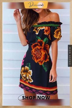 Off Shoulder Floral Print Dress P13598 Casual Floral Printed Dress For Party, Casual Floral Print Party Dress, Casual Floral Print Sundress For Party, Chic Multicolor Off-shoulder Dress, Casual Off-shoulder Floral Print Dress, Casual Floral Short Sleeve Dress For Party, Chic Off-shoulder Printed Dresses, Chic Printed Off-shoulder Dresses, Multicolor Lined Mini Dress