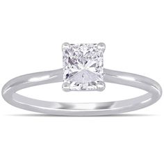 a princess cut diamond engagement ring in white gold