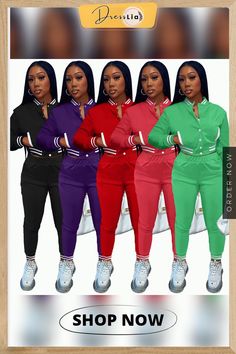 Solid Baseball Jacket and Pants Set Fall Sportswear Tracksuit With Pockets, Winter Sportswear Sets With Pockets, Winter Streetwear Sets With Pockets, Green Tracksuit For Fall, Fall Sportswear Sets For Sports, Fall Sports Sets Sportswear, Sporty Sets With Pockets For Fall, Fall Long Sleeve Sports Sets, Long Sleeve Sports Sets For Fall