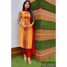 Pattu Saree Neck Designs, Silk Chudidar Designs For Stitching, Half Pattu Kurti Designs, Chudidhar From Old Silk Saree, Pattu Kurti Designs For Women, Pattu Chudithar Designs, Saree Stiched Kurti, Cotton Chudidar Design, Pattu Chudidhar Designs For Women