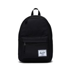 Classic for a reason. Simple and versatile, this backpack is designed for every day and is made with 100% recycled EcoSystem™ fabrics. Herschel Backpack Black, Backpack Brands For School, Herschel Backpack Outfit, Herschel Backpack Aesthetic, Plain Black Backpack, Backpacks Herschel, Cute Black Backpack, Backpacks For High School, Black Bookbag