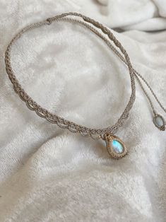 Artisan Braided Jewelry For Gifts, Artisan Braided Jewelry Gift, Handmade Artisan Jewelry With Waxed Cord, Artisan Handmade Jewelry With Waxed Cord, Festival Macrame Jewelry With Waxed Cord, Artisan Macrame Jewelry With Waxed Cord, Bohemian Labradorite Jewelry With Adjustable Cord, Handmade Bohemian Waxed Cord Choker, Bohemian Waxed Cord Choker Necklaces