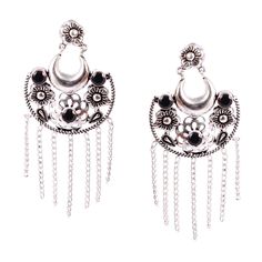 Item  Description - * Material- Silver plated Oxidised Earrings  * Weight - 17.50 Grams  * Inches -  3.0 Inches  * Length -  7.0  Centimetre  * Width -   4.0 centimetre * Pattern - Traditional Wear, Party Wear, Wedding Wear, Daily Wear, promise gift, anniversary gift, birthday gift  Best price guaranteed   We strive continuously to serve our customers better and keep updating our shop with new designs regularly .  We can also supply in wholesale quantities. To enquire about wholesale convo me .. Or e-mail at - hasnainansari198@gmail.com Please Contact Us for Bulk Orders. We will give you big discount on Bulk Quantity Orders.  To see more of our collection visit our shop  Seller Info: We are Aiming to supply best products to customers at best price. We believe good product nothing without g Bohemian Style Dangle Chandbalis For Pierced Ears, Bohemian Dangle Chandbalis, Bohemian Chandbalis With Dangle Shape, Traditional Silver Plug Earrings For Party, Bohemian Sterling Silver Danglers For Festivals, Oxidized Finish Earrings For Party And Festivals, Sterling Silver Chandelier Earrings With Latkans As Gift, Bohemian Sterling Silver Danglers With Latkans, Silver Handmade Danglers For Party