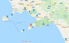 a map showing the location of several different places in italy and where they are located