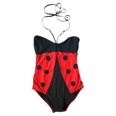 2000s Moschino Ladybird One Piece Swimsuit Ladybug Outfits, Ladybug Girl, Pretty Bikinis, Cute Bathing Suits, One Piece For Women, School Fashion, Black Swimsuit, Dream Clothes, Fashion Sewing