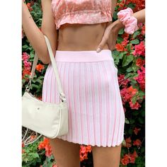 Mini Skirt High Waisted Knit Ribbed Material Elasticated Waistband Slim Fitting Good Stretch Unlined 100% Viscose Streetwear Skirt, Silhouette Mode, Mini Skirt Pink, Skirt Streetwear, High Waisted Pleated Skirt, Skirt Y2k, Harajuku Streetwear, Summer Knitting, Skirts Online