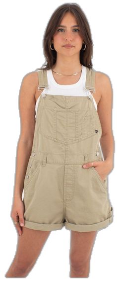 Cotton Shortalls With Relaxed Fit, Cotton Relaxed Fit Shortalls, Relaxed Fit Cotton Shortalls, Casual Cotton Overall Shorts, Cotton Short Overalls With Pockets, Short Cotton Overalls With Pockets, Cotton Overalls With Pockets In Short Length, Cotton Shortalls With Pockets, Casual Short Overalls With Pockets