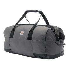 Classic duffel built to withstand hardships of the road, complete with Duravax base to protect where you need it. The 35, 55 and 120L duffels are perfect bags to accompany you at the worksite, gym and travel Carhartt 23-in X 10.5-in X 12-in Gravel Polyester Softshell Duffel Bag (1-Bag) in Gray | B000050203999 Durable Gray Bags For Outdoor Activities, Functional Everyday Insulated Bag, Everyday Functional Insulated Bags, Durable Gray Practical Bag, Durable Practical Gray Bags, Durable Practical Gray Bag, Luggage Sets, Perfect Bag, Duffel Bag