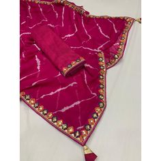 Pink colored saree is made from georgette fabric which is highlighted with beautiful printed with sequince embroidered lace border work as shown. comes along unstitched banglori silk blouse piece which you can customise as per your design/style. Occasion - You can wear this saree for casual and daily and ideal for any fashionista. Note:- The actual product may differ slightly in color and design from the one illustrated in the images when compared with computer or mobile screen. Measurements: Sa Bollywood Style Pink Blouse Piece With Embroidered Border, Bollywood Georgette Saree With Border, Bollywood Style Georgette Saree With Border, Georgette Dupatta With Printed Border For Festivals, Semi-stitched Pink Saree With Embroidered Border, Pink Unstitched Saree With Embroidered Border, Pink Dola Silk Saree With Embroidered Border, Unstitched Pink Saree With Embroidered Border, Pink Dola Silk Blouse Piece With Embroidered Border