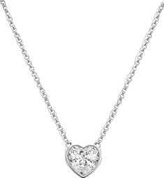 Formal Heart Cut Cubic Zirconia Necklace, Formal Heart Necklace In Cubic Zirconia, Elegant Heart Shaped Solitaire Necklace, Elegant Heart-shaped Solitaire Necklace With Diamond Accents, Formal Cubic Zirconia Diamond Necklace With Heart Charm, Elegant Heart Shaped Solitaire Necklace With Diamond Accents, Formal Heart Cut Necklace, Elegant Heart Necklace With Brilliant Cut, Formal Heart-shaped Solitaire Necklace For Valentine's Day