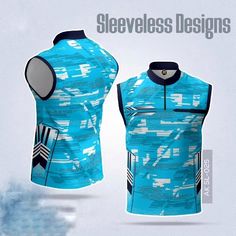 the sleeveless shirt is designed to look like an abstract painting with blue and white colors