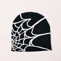 Y2K 2000s knitted warm spider web beanie / spiderweb beanie hat. Y2K hip hop punk skater skull cap Black with white web detailing Super warm and cosy Unisex adults 90s Y2K beanie FULLY TRACKABLE SHIPPING SERVICE. UK AND WORLDWIDE SHIPPING. Spiderweb Beanie, Spider Web Beanie, Web Beanie, Von Dutch Hat, Y2k Beanie, Black And White Spider, Hat Y2k, Y2k Hip Hop, Punk Skater