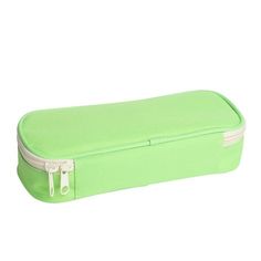 The pencil case has the ability to store and organize up to 20 pens or pencils and other office supplies. It comes with a high-quality, durable zipper that prevent things from falling out. Not only a pen pouch, but it also could be used as a makeup bag, medicine bag or craft bag, etc. Size: One Size.  Color: Green. Office Green, Canvas Pencil Case, Medicine Bag, Stationery Storage, Pen Pouch, Small Objects, Bag With Zipper, Safe Storage, Pencil Boxes