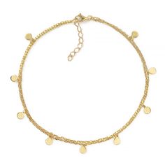 Dainty Delicate Anklet, Minimal Ankle Bracelet, Gold Disc Anklet – AMYO Jewelry Minimal Anklet, Crystal Anklet, Layered Chain, Gold Anklet, Jewelry Minimalist, Anklet Bracelet, Silver Pieces, Ankle Bracelets, Dainty Jewelry