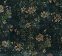 an image of a flowery background with many flowers on the bottom and side of it