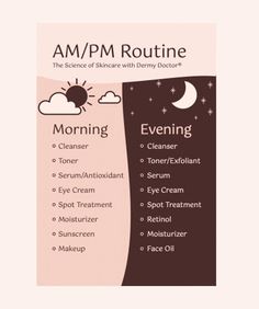 Take the guesswork out of building a skincare routine with this laminated AM/PM guide! Keep it in your skincare cabinet or even on your bathroom mirror! This wipeable card will help make you a skincare pro in no time! Backside includes expert tips from the dermatologist! Dimensions: 4 x 6 inches, laminated Brown Skin Skincare, Skin Care Routine 30s On A Budget, Skincare Cabinet, Am Pm Skincare Routine, Skincare Basics, Pm Skincare Routine, Proper Skin Care Routine, Pm Skincare, Facial Routine