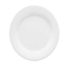 an empty white plate on a white background